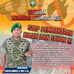 Dandim 0107/Aceh Selatan Himbau Masyarakat Stop Pembakaran Hutan dan Lahan
