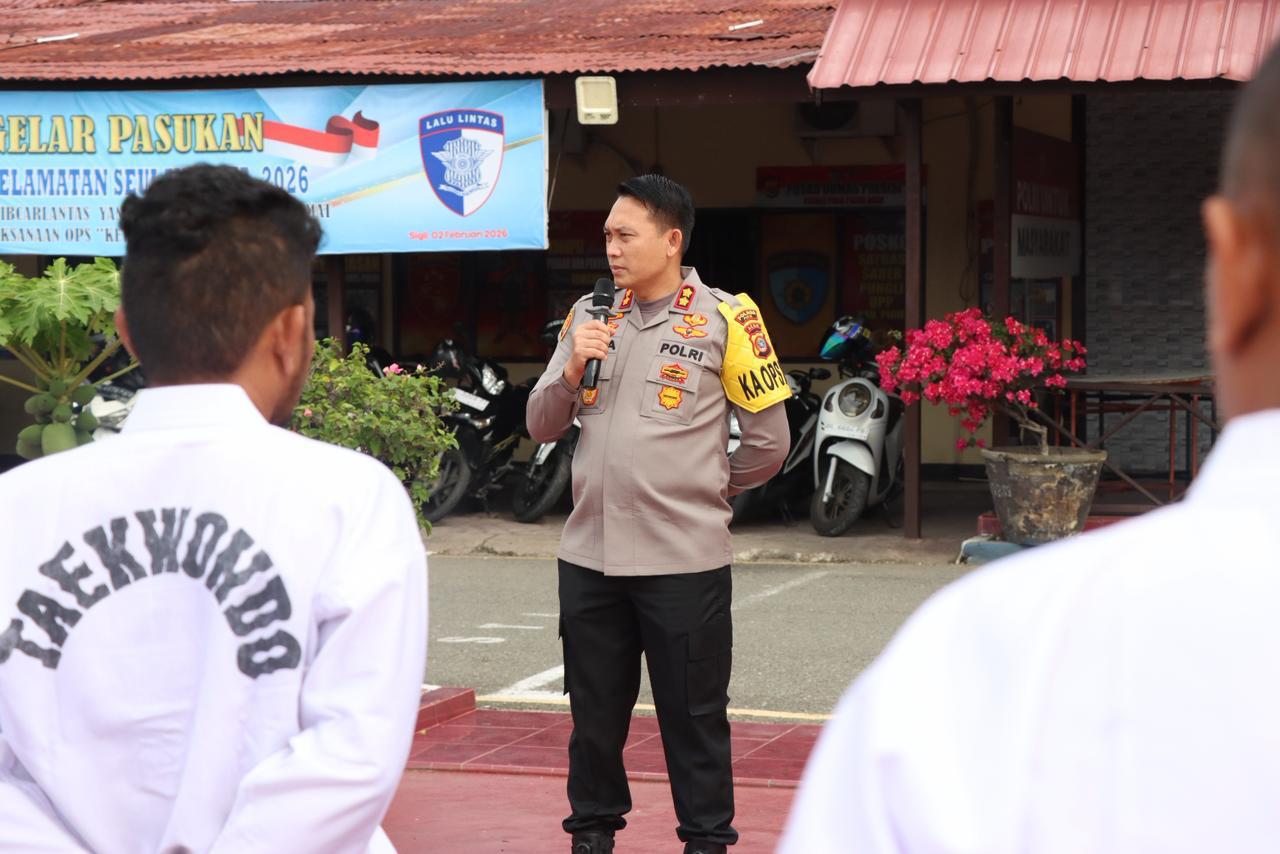 Polres Pidie Laksanakan Uji Beladiri Polri Berkala Periode I Tahun 2026