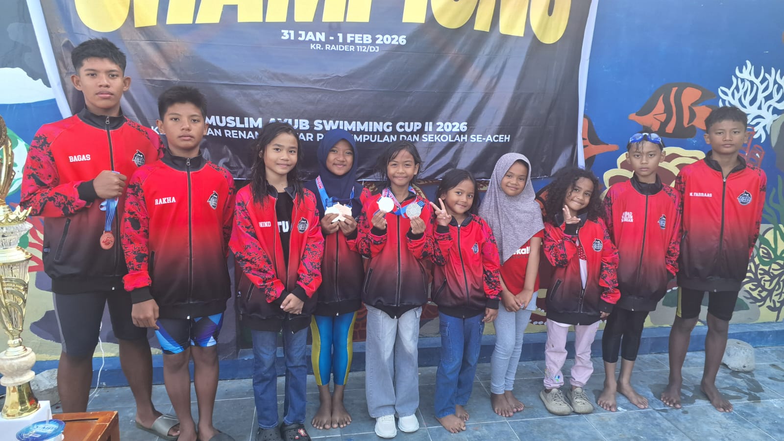 Prestasi Gemilang! Klub Renang Lumba-lumba Kibarkan Nama Aceh Selatan di Muslim Ayub Swimming Championship II 2026