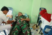 ‎Sambut HUT Persit ke-80, Kodim 0107/Aceh Selatan Sumbangkan 51 Kantong Darah untuk Masyarakat