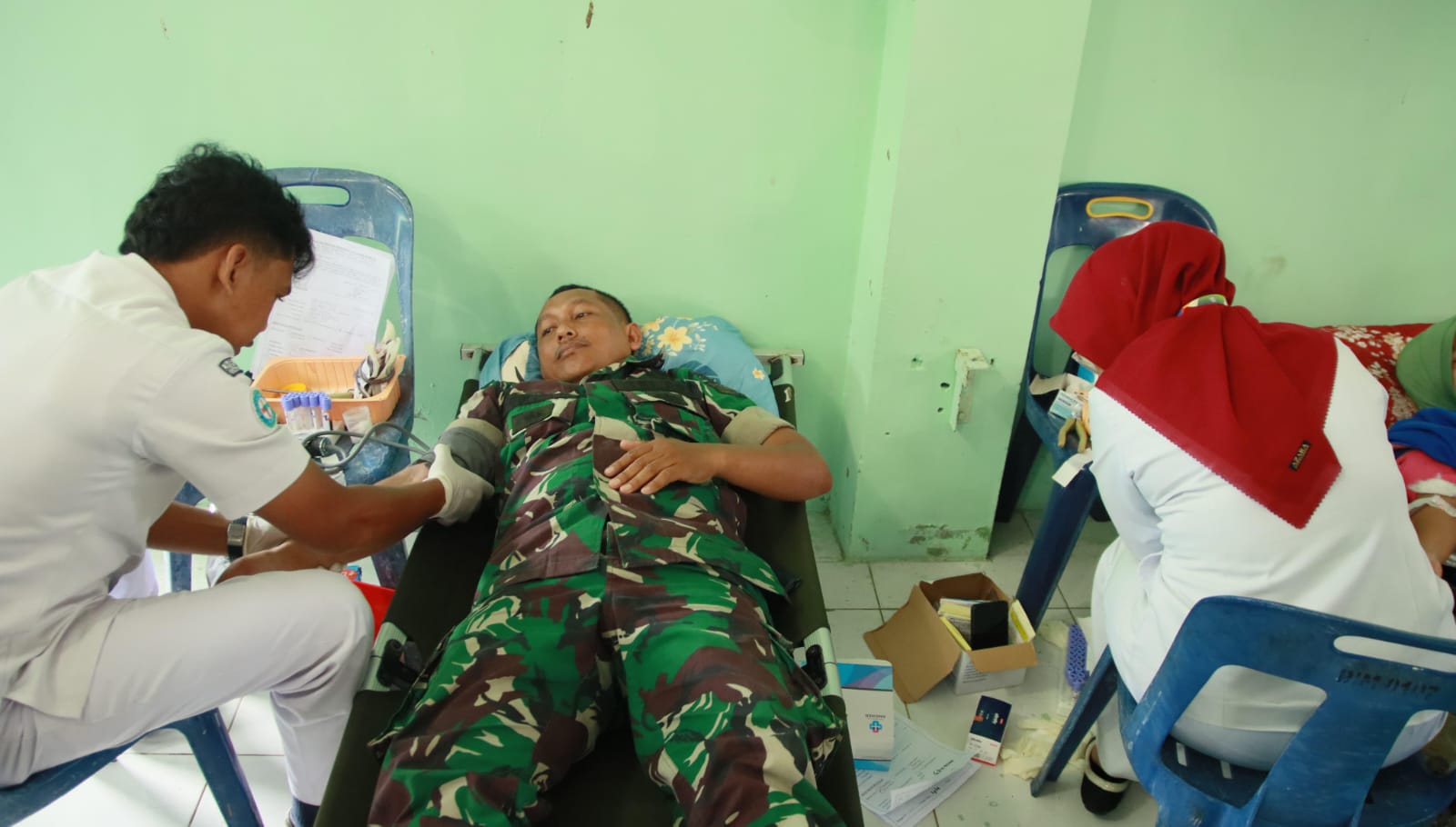‎Sambut HUT Persit ke-80, Kodim 0107/Aceh Selatan Sumbangkan 51 Kantong Darah untuk Masyarakat