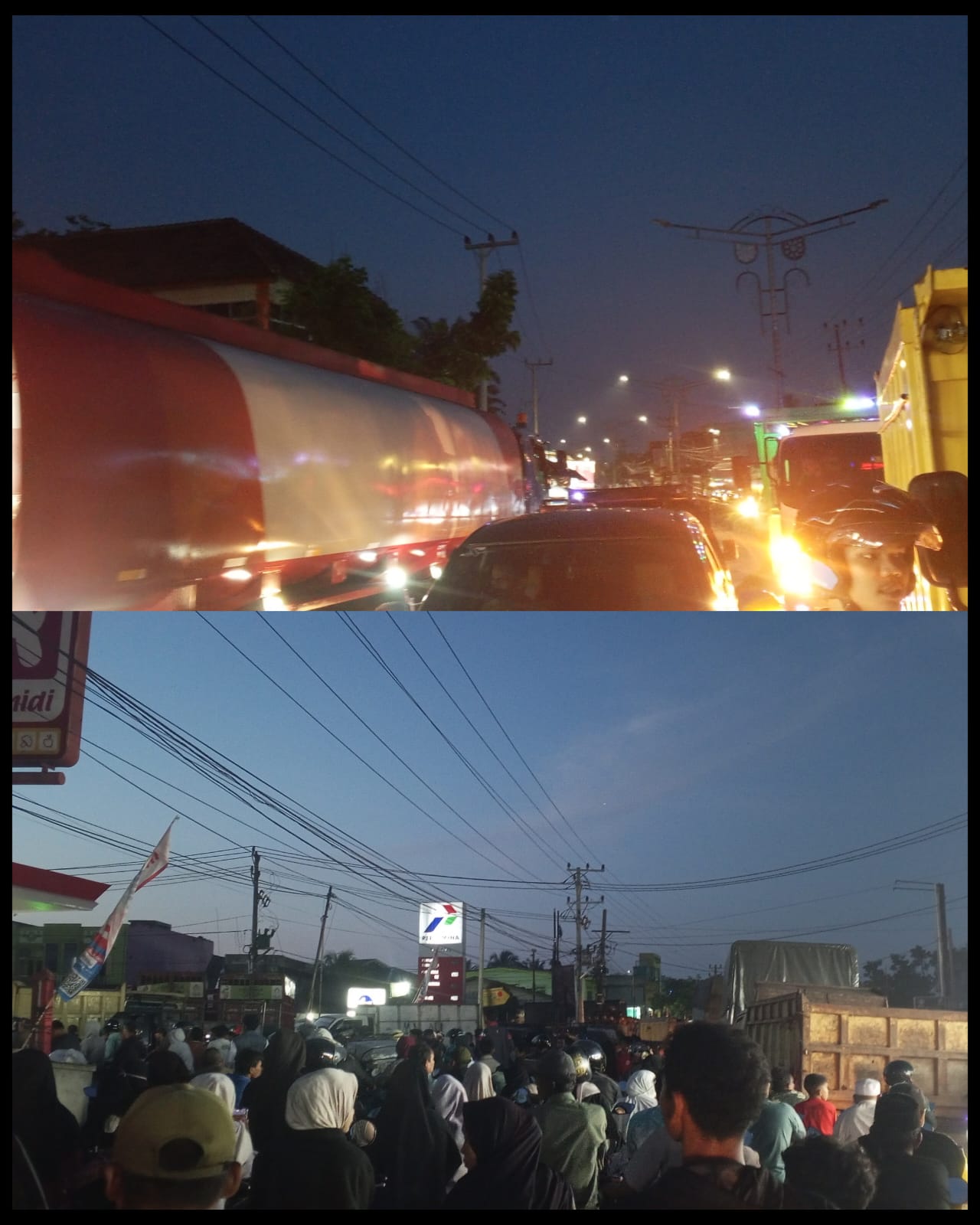 Kelangkaan BBM, Antrean Kendaraan di SPBU Subulussalam Hingga Sebabkan Kemacetan