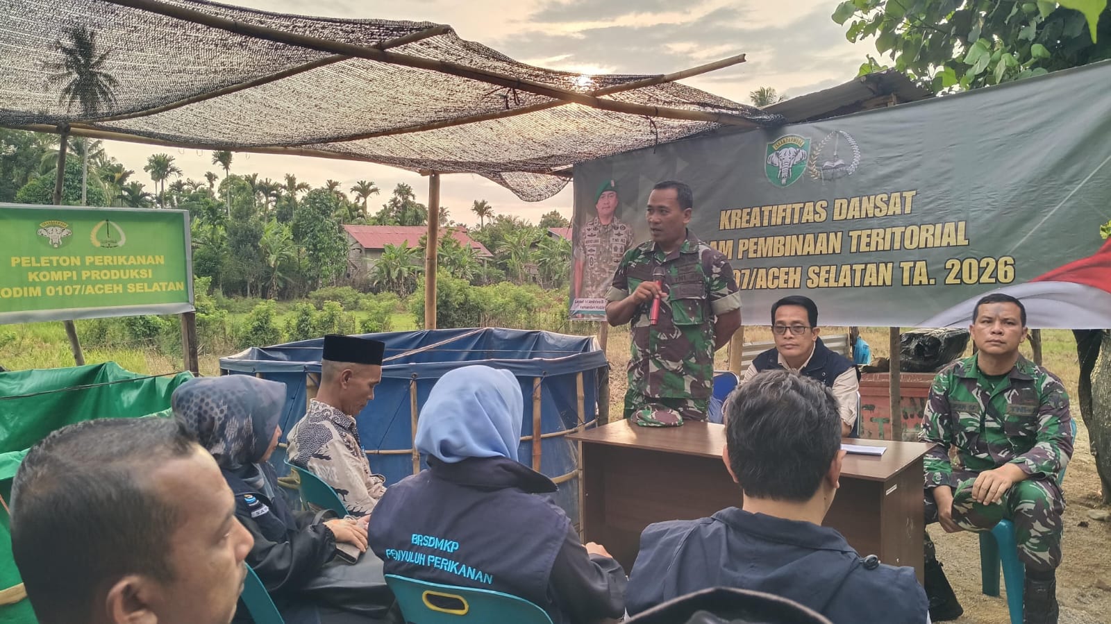 Kreativitas Dansat Kodim 0107/Aceh Selatan Dorong Ketahanan Pangan Melalui Program Kompi Produksi
