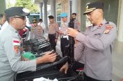 Tindak Lanjut Perintah Kapolda Aceh, Kapolres Aceh Selatan Pimpin Langsung Pemeriksaan Senjata Api Personel