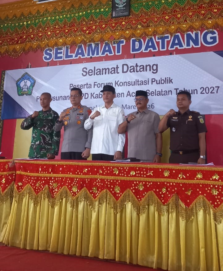 Libatkan Masyarakat, Bupati Aceh Selatan Buka Forum Konsultasi Publik RKPD 2027