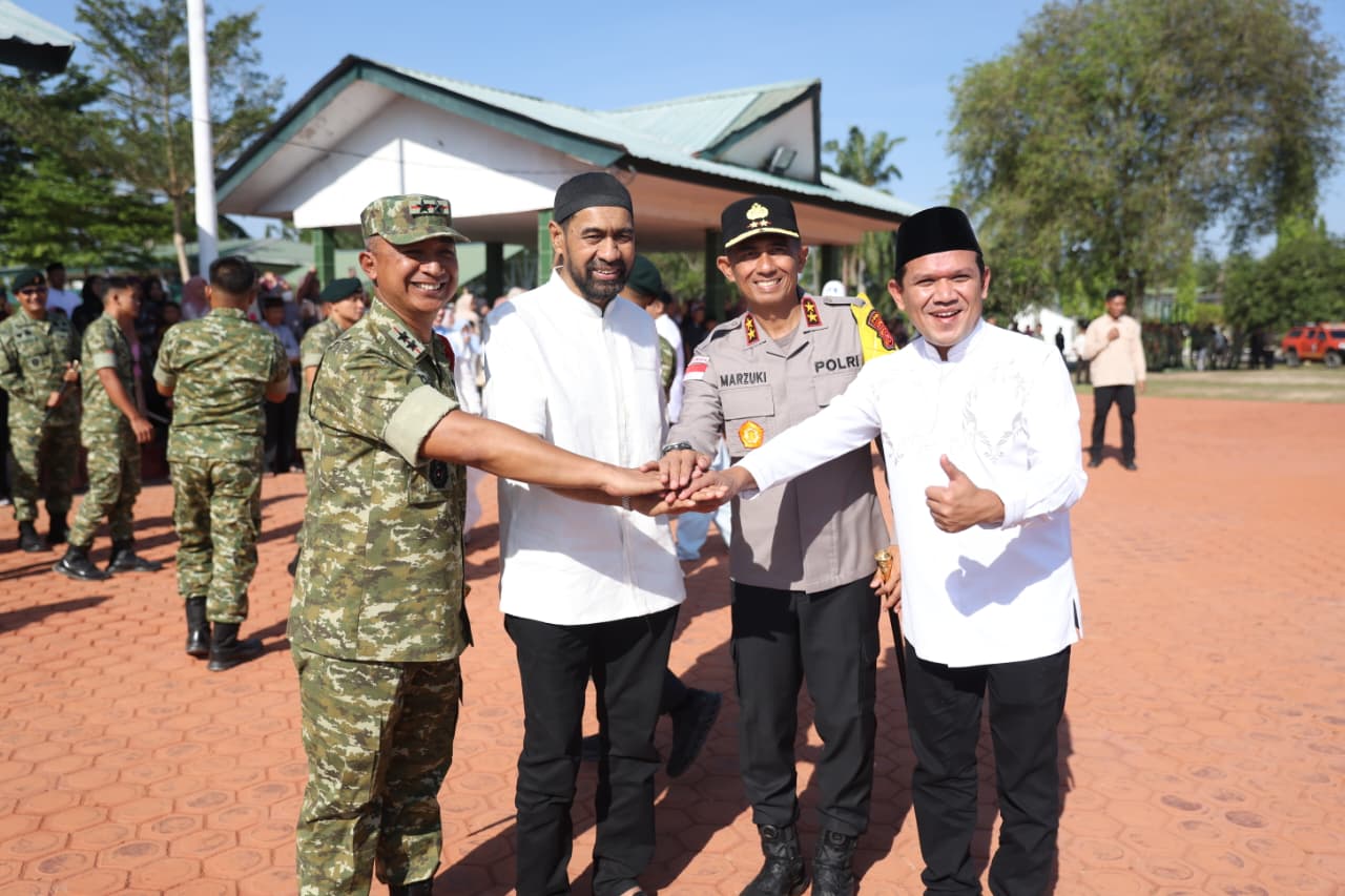 Presiden Prabowo Shalat Idul Fitri di Tamiang, Wagub Aceh Turut Mendampingi