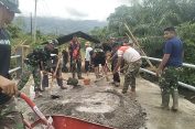 TNI dan Warga Tancap Gas, Pembangunan Jembatan Aramco di Pasi Rasian Makin Dikebut